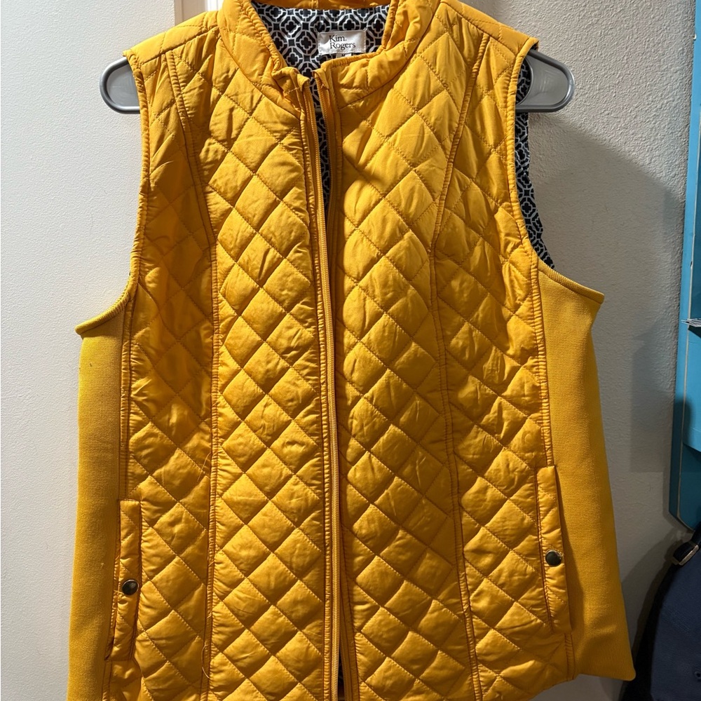 Kim Rogers Yellow Quilted Vest